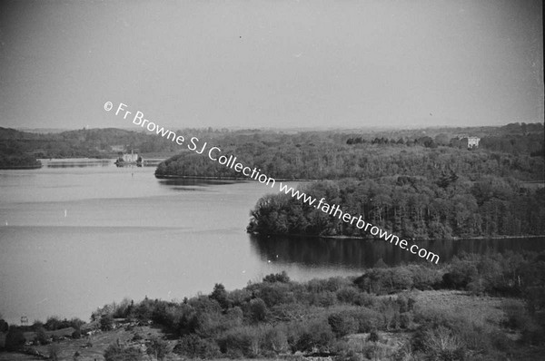 LOUGH KEY FROM ROCK OF DOON LOOKING TOWARDS ROCKINGHAM SOUTH EAST  13.5CM